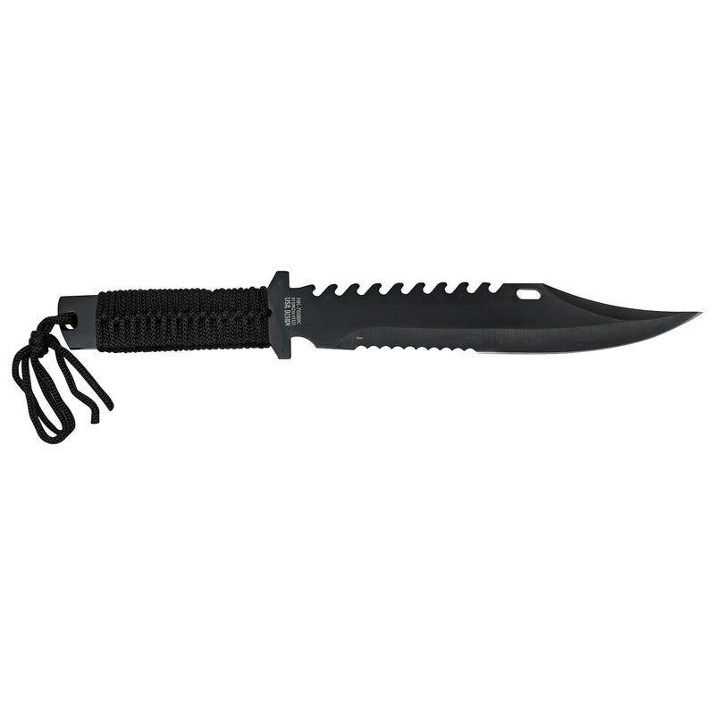 Survivor 13.5" Black Fixed Blade Bowie Knife