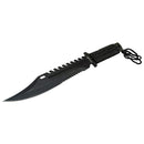 Survivor 13.5" Black Fixed Blade Bowie Knife