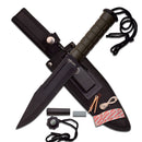 Survivior 12" Survival Army Green Bowie Fixed Blade Knife