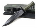 Survivior 12" Survival Army Green Bowie Fixed Blade Knife