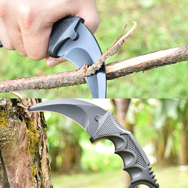 Falcon 7.5" Black & Rainbow Fixed Blade Karambit Knife Set
