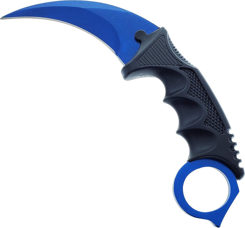 Falcon Tactical CS:GO Electro Blue Tactical Set: Huntsman Knife, Tactical Combat Knife, and Karambit Knife