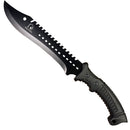 Falcon Black Knife Tactical Set: 15.5" Machete, 6.5" Throwing Knife Set, and Karambit Knife