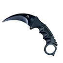 Falcon Black Knife Tactical Set: 15.5" Machete, 6.5" Throwing Knife Set, and Karambit Knife