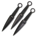 Backorder - Perfect Point Black Kunai Throwing Knife Set 6.5"