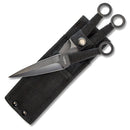 Backorder - Perfect Point Black Kunai Throwing Knife Set 6.5"