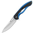 MTech USA 8" Blue Satin Drop Point Folding Knife