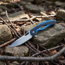 MTech USA 8" Blue Satin Drop Point Folding Knife
