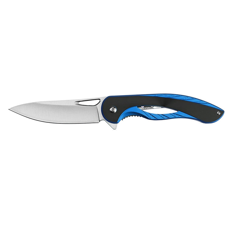 MTech USA 8" Blue Satin Drop Point Folding Knife