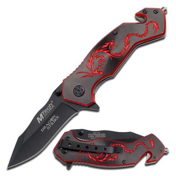 MTech USA 8" Dragon Tactical Rescue Folding Knife