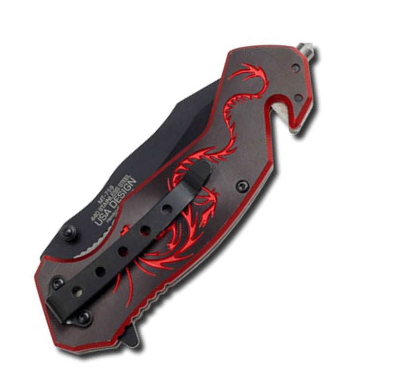 MTech USA 8" Dragon Tactical Rescue Folding Knife