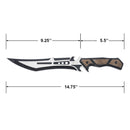 MTech USA 14.75" Tactical Two-Tone Fixed Blade Knife
