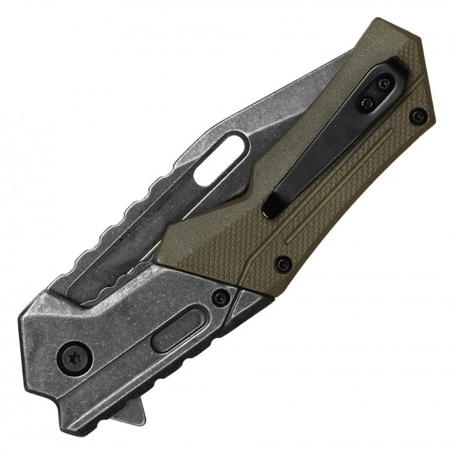 Milspec Tactical 8 1/4" Green Pocket Knife