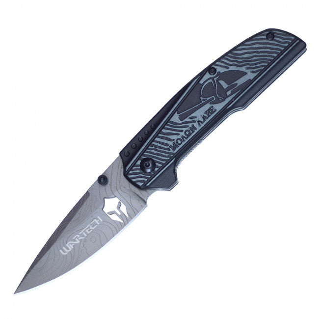 Wartech 7 3/4" Black Spartan Folding Knife