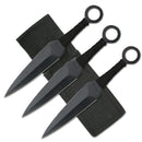 Backorder - Perfect Point Black Kunai Throwing Knife Set 6.5"