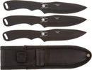 Backorder - Perfect Point Black Spider Throwing Knife Set 8″