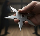 Backorder - Perfect Point 6 Point Silver Kohga Ninja Throwing Star 4"