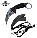 Snake Eye Galaxy Karambit Tactical Fixed Blade 7.75″ Knife