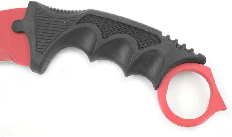 Snake Eye Red Karambit Tactical Fixed Blade 7.75″ Knife