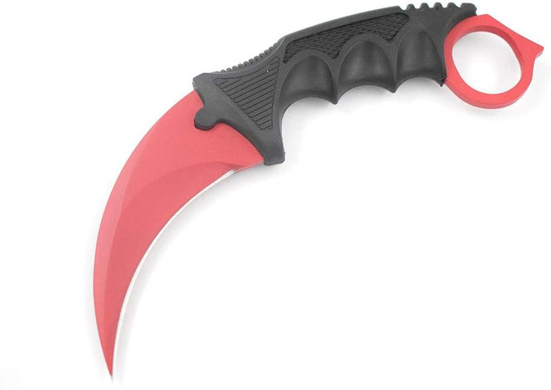 Snake Eye Red Karambit Tactical Fixed Blade 7.75″ Knife