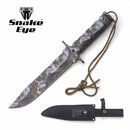 Snake Eye 13.5" Camo Woodland Fixed Blade Knife