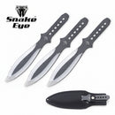 Backorder - Snake Eye 9" Broadhead Blk/Silver Throwing Knife Set