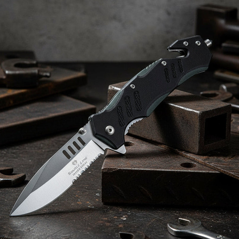 MTech USA 8" Green/Black Rescue Folding Knife