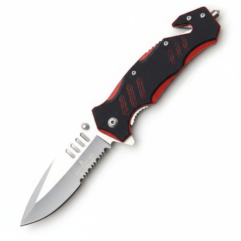 MTech USA 8" Red/Black Rescue Folding Knife