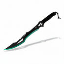 Snake Eye 25" Black/Green Machete Ninja Fantasy Sword & 2 Throwing Knife Set