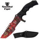 Snake Eye Tactical 8.5″ Red Skull Huntsman Fixed Blade Knife