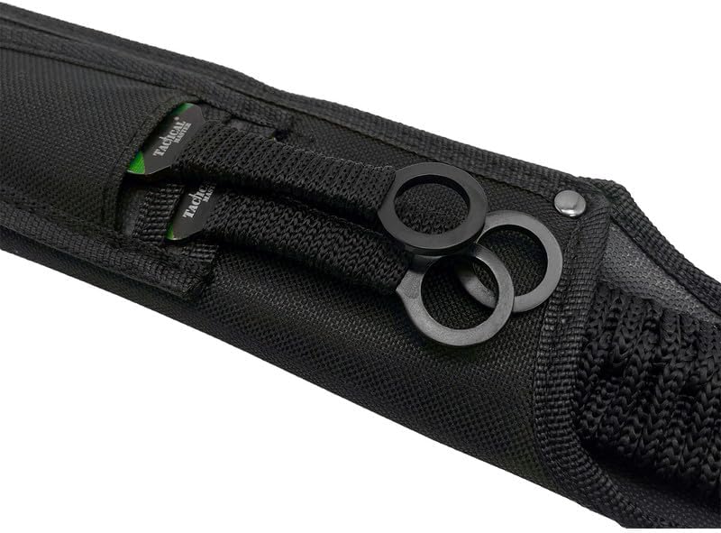 Tactical Master 20" Green Flame Machete & Throwing Knife Set