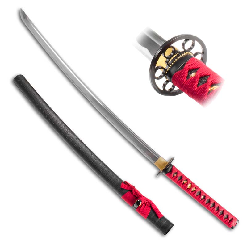 41″ Musha Hand Forged Red ‘Enso’ Circles Samurai Sword