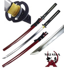 41″ Musha Burgundy 'Five Rings' Samurai Sword