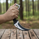 Backorder - Survivor 8.75" Tactical Blk/Silver Fixed Blade Karambit