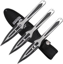 USMC Marines 9" Black/Silver Striker Throwing Knife Set