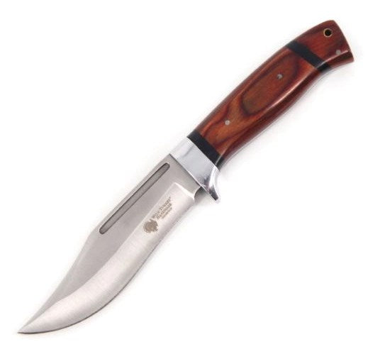 8.5″ Wild Turkey Wood Handle Fixed Blade Knife