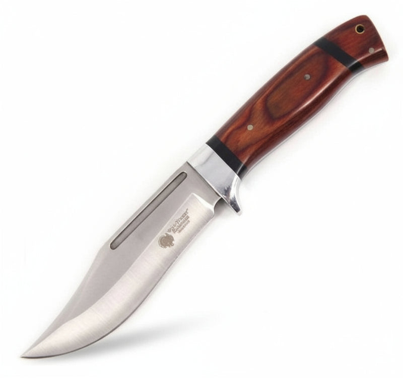 8.5″ Wild Turkey Wood Handle Fixed Blade Knife