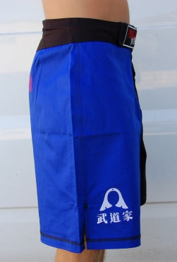 W2 MMA Shorts Blue and Black