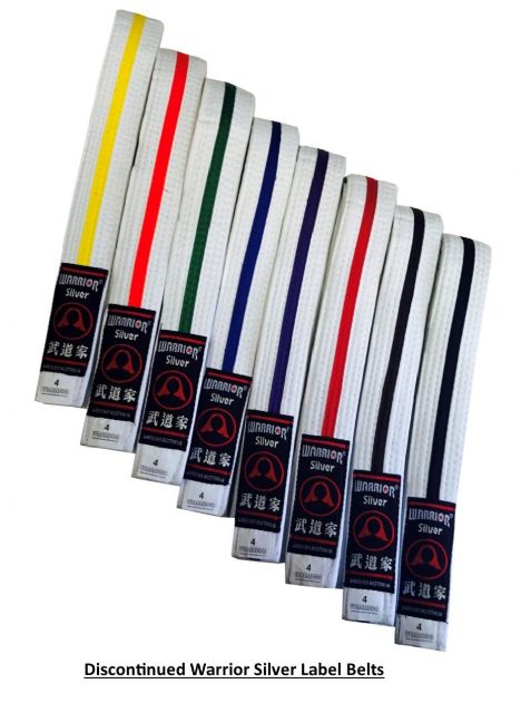 White Belts with Coloured Stripe