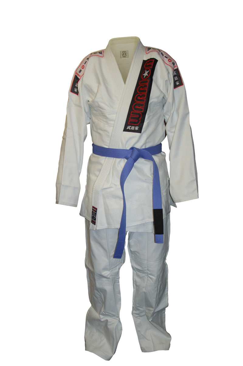 Club Label BJJ White Kimono Single Weave