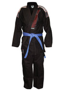 Comp Label BJJ Black Kimono Diamond Weave