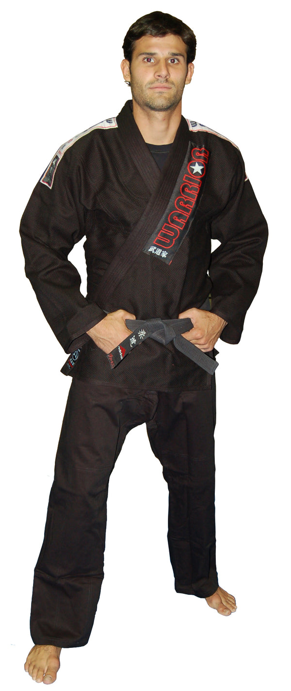 Club Label BJJ Black Kimono Single Weave