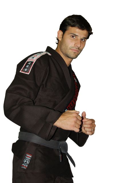 Pro Label BJJ Black Kimono Platinum Weave