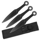 Perfect Point Black Kunai Throwing Knife Set 9″