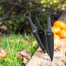Perfect Point Black Kunai Throwing Knife Set 9″
