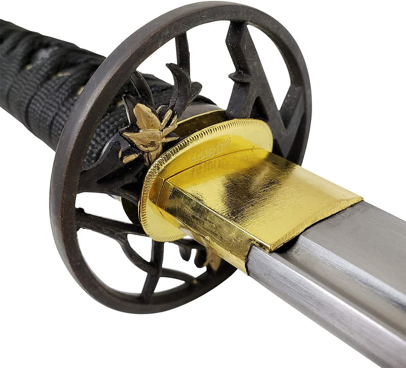 41″ Musha Hand Forged Toyotomi Hideyoshi Golden Leaf Samurai Sword