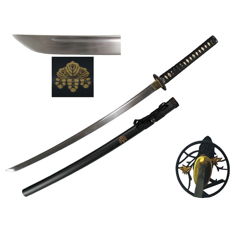 41″ Musha Hand Forged Toyotomi Hideyoshi Golden Leaf Samurai Sword