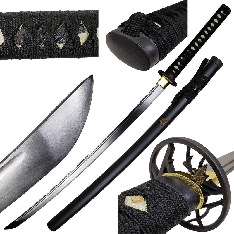 41″ Musha Hand Forged Toyotomi Hideyoshi Golden Leaf Samurai Sword