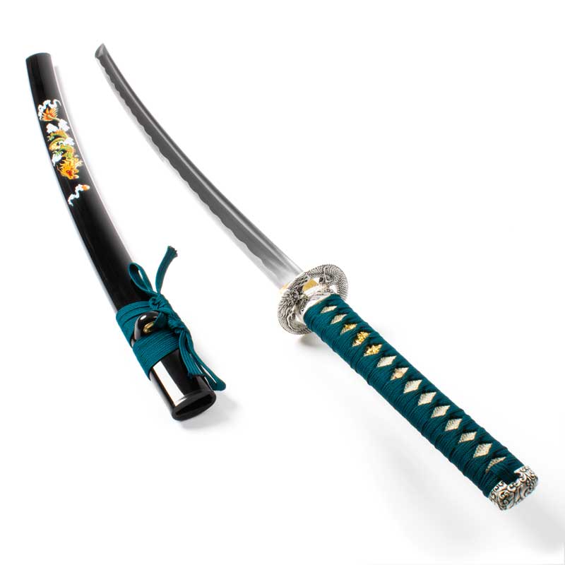 41″ Musha Uroborosu Silver Dragon Samurai Sword