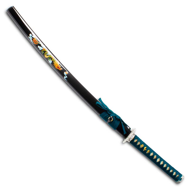 41″ Musha Uroborosu Silver Dragon Samurai Sword